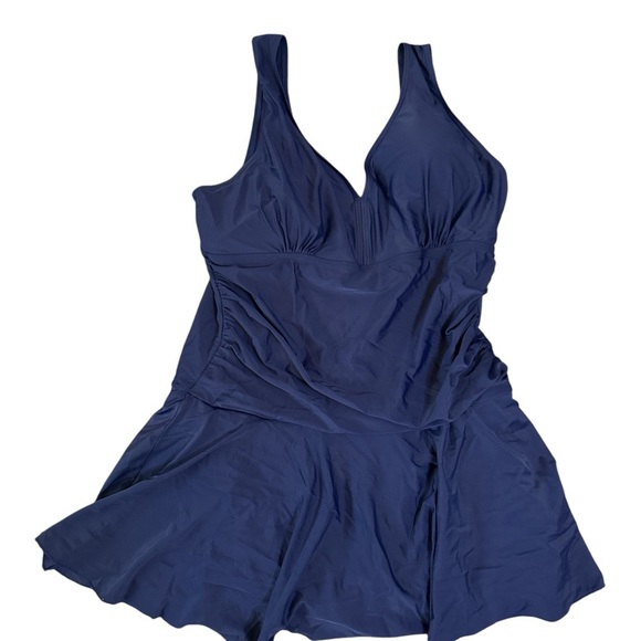 Elegant Navy Sleeveless Dress - Picture 1 of 5